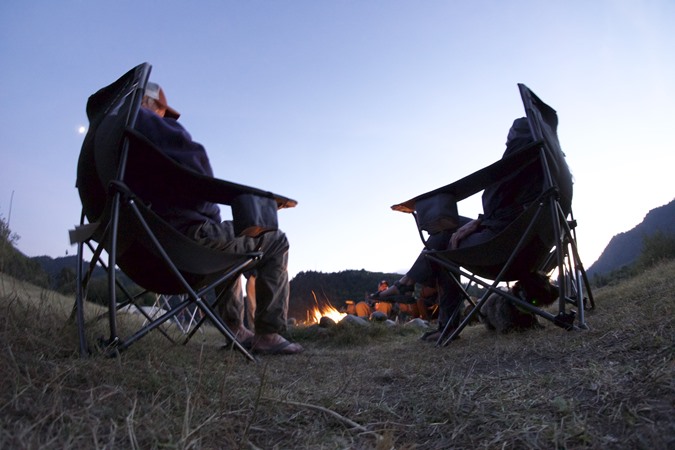 Evening campfire