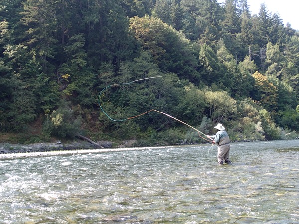 Spey casting on the Klamath