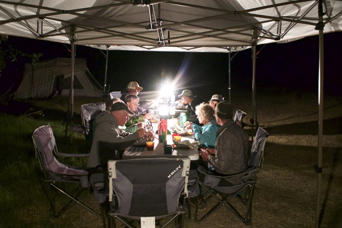 Dinner at Spey Camp