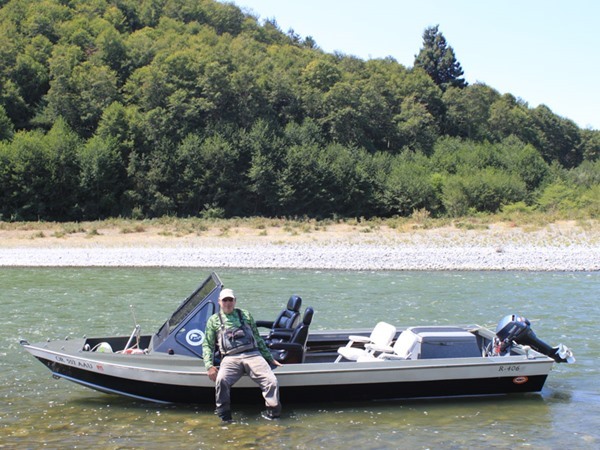 Gino with his jet boat Elvis