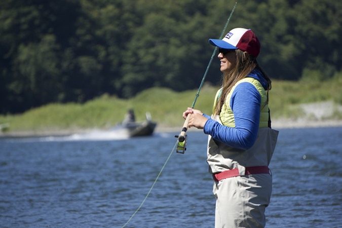 Leslie Ajari discussing spey technique