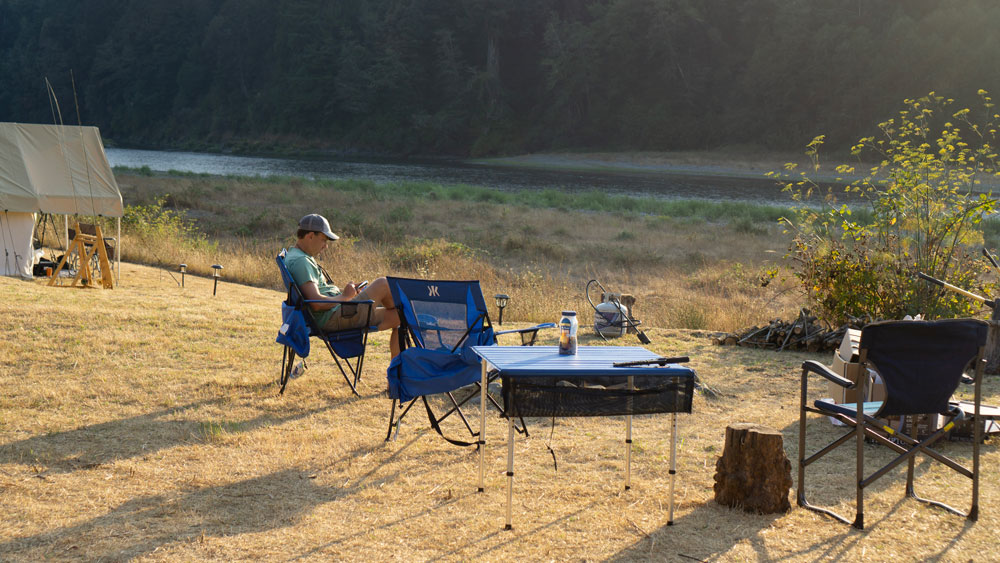 Camp is a great place to relax between fishing sessions